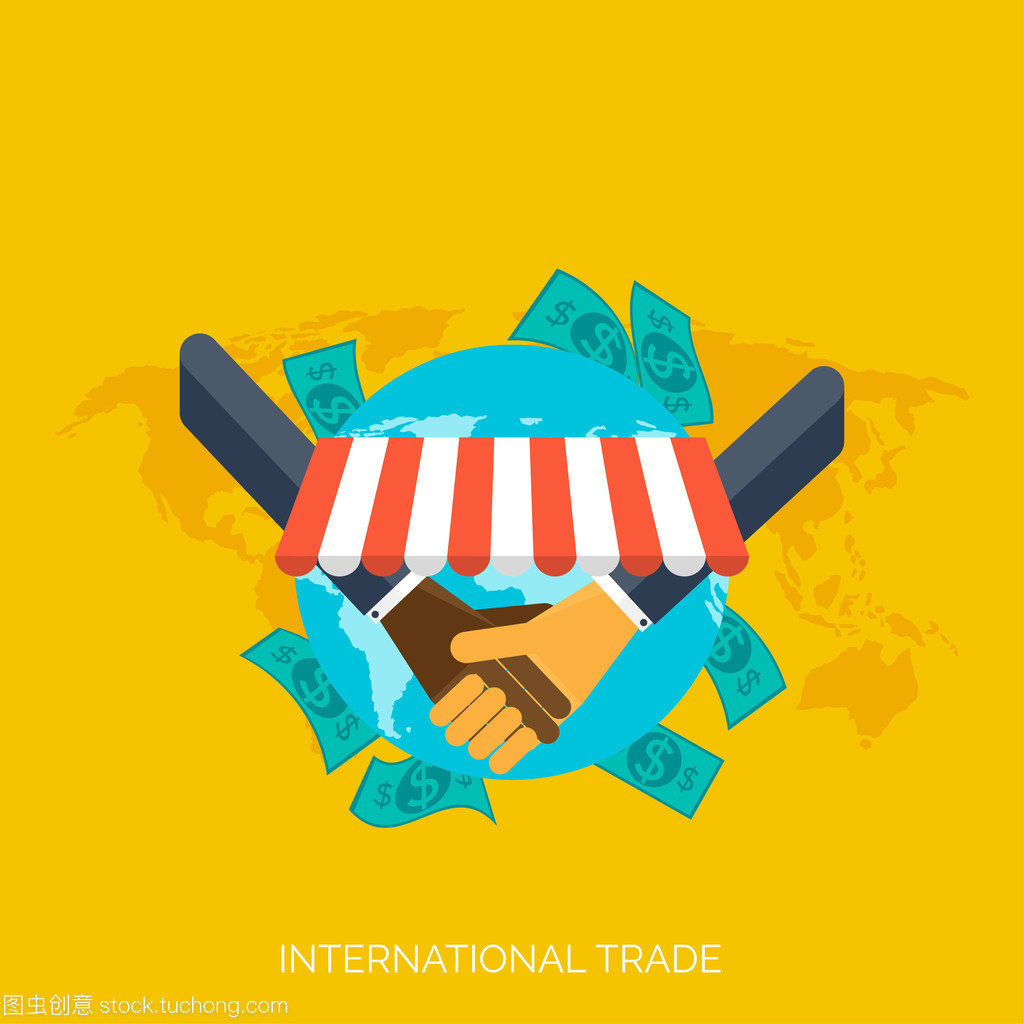 平的手。全球國際貿(mào)易概念背景。業(yè)務和賺錢